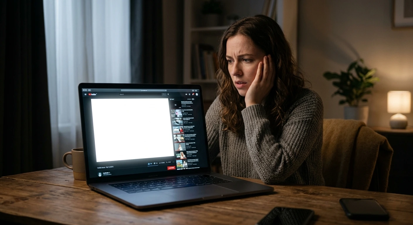 White Screen on YouTube