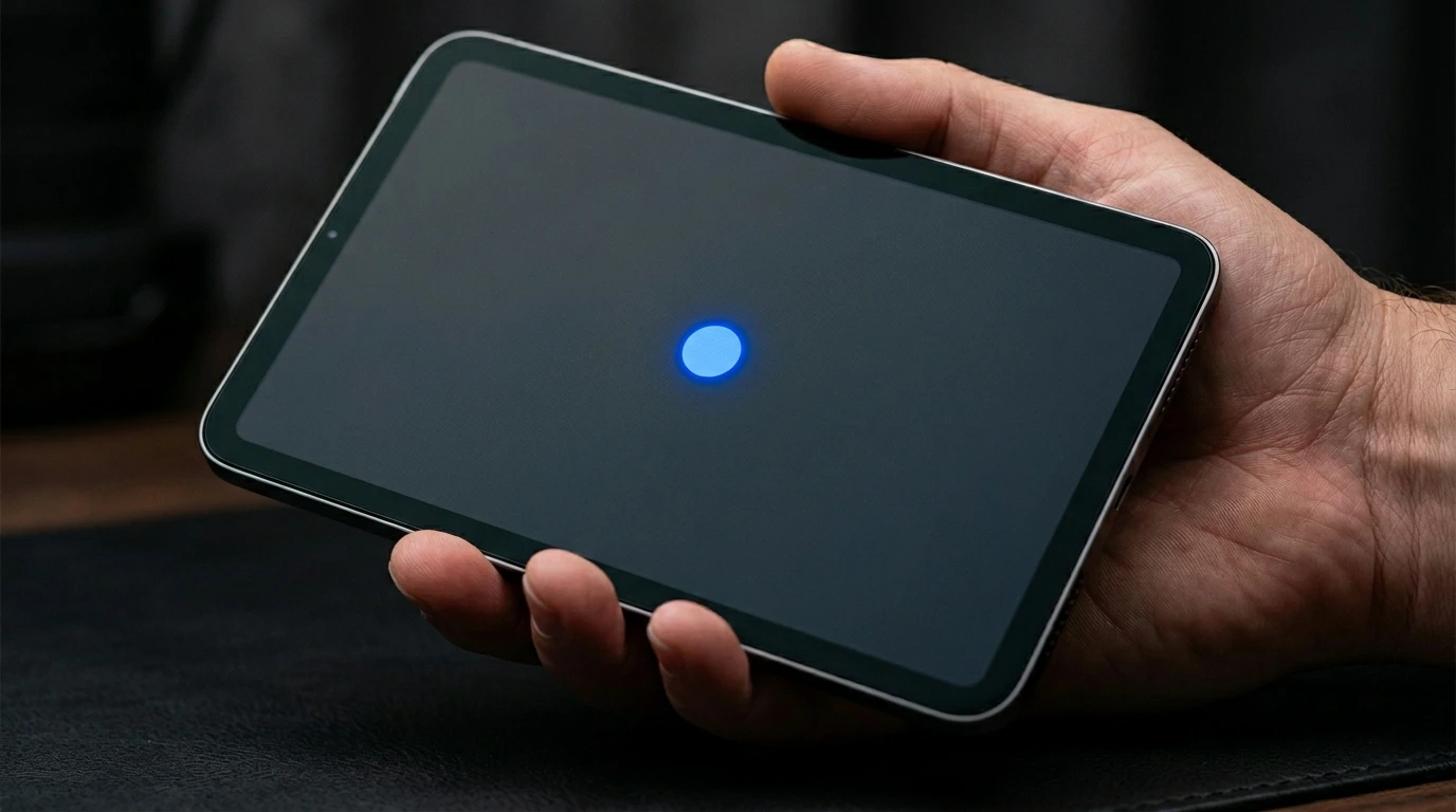 Blue Dot on iPad Screen