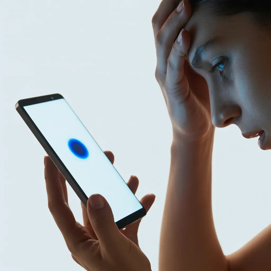 Blue Dots on Phone Screen