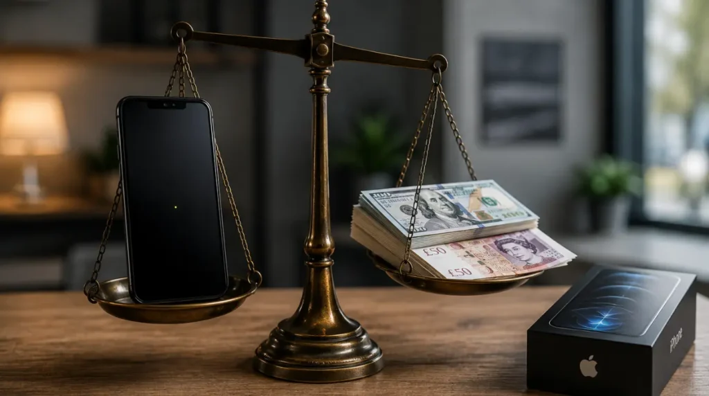 Comparing the cost of phone screen repair against buying a brand new smartphone