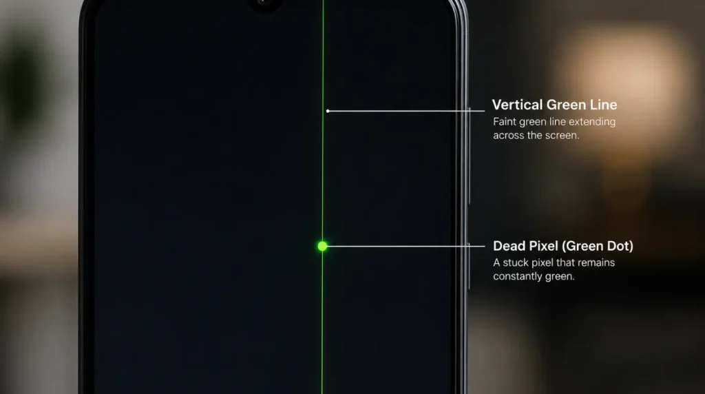 Smartphone running a flashing pixel fixer software tool on a repair bench
