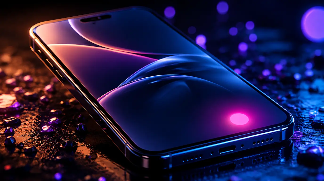 Smartphone OLED display showing a bright pink spot on the mobile screen.