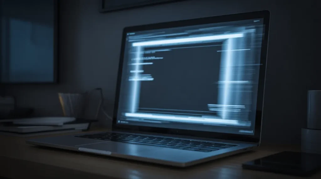 Computer screen flickering as the laptop interface restarts itself
