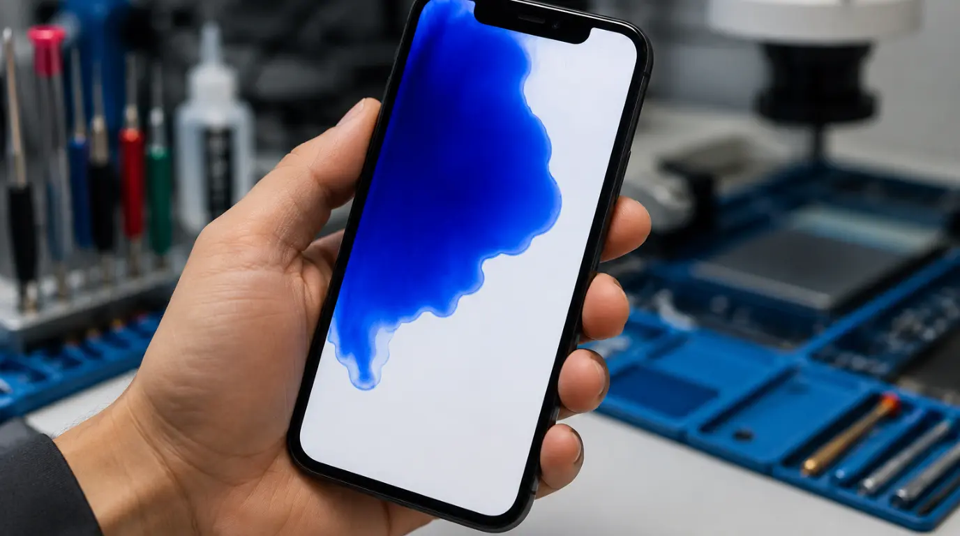 Why There Is a Blue Patch on Your Mobile Screen
