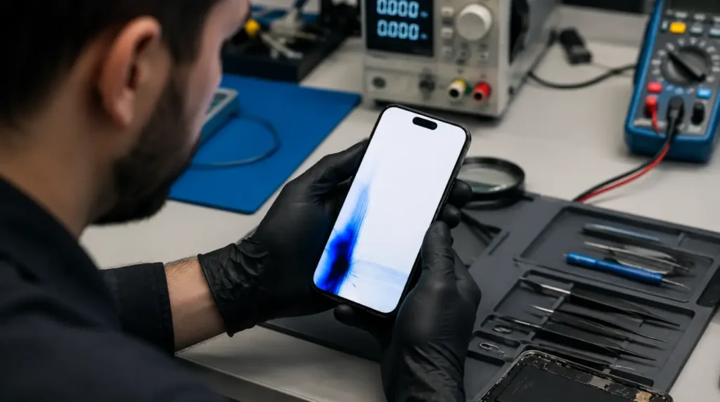 How to Diagnose a Blue Patch on Your Mobile Screen
