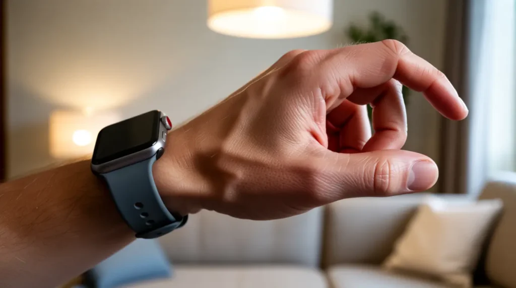Force restarting a frozen Apple Watch by holding the side button and Digital Crown