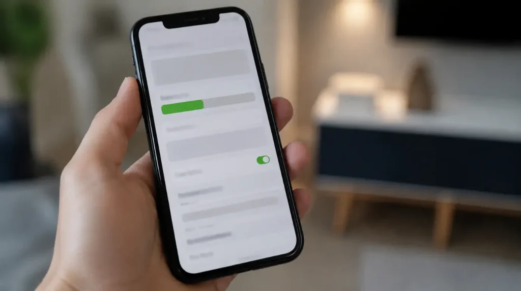 Checking optimized battery charging settings on phone screen